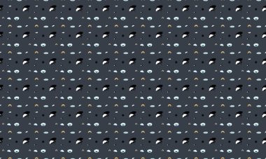 Farklı aksesuarlara sahip renkli arkaplan