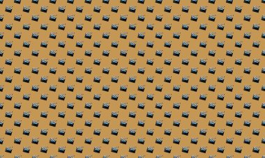 Farklı aksesuarlara sahip renkli arkaplan