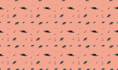 Farklı aksesuarlara sahip renkli arkaplan