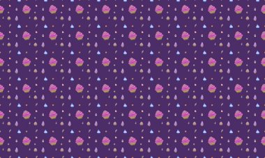 Farklı aksesuarlara sahip renkli arkaplan