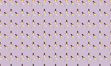 Farklı aksesuarlara sahip renkli arkaplan