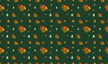 Farklı aksesuarlara sahip renkli arkaplan