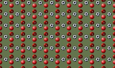 Farklı aksesuarlara sahip renkli arkaplan