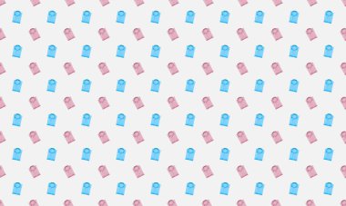 Farklı aksesuarlara sahip renkli arkaplan