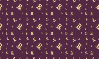 Farklı aksesuarlara sahip renkli arkaplan