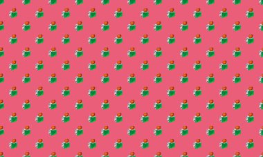 Farklı aksesuarlara sahip renkli arkaplan