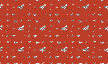 Farklı aksesuarlara sahip renkli arkaplan