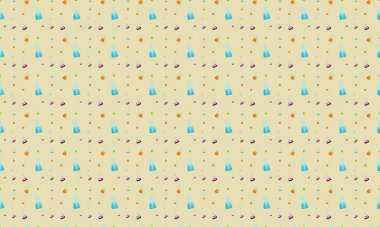 Farklı aksesuarlara sahip renkli arkaplan