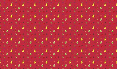 Farklı aksesuarlara sahip renkli arkaplan