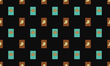 Farklı aksesuarlara sahip renkli arkaplan