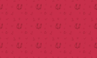 Farklı aksesuarlara sahip renkli arkaplan