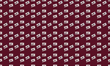 Farklı aksesuarlara sahip renkli arkaplan