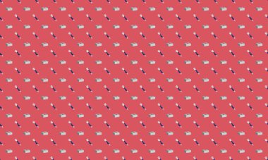 Farklı aksesuarlara sahip renkli arkaplan