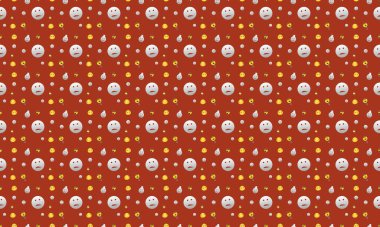 Farklı aksesuarlara sahip renkli arkaplan