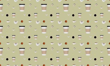 Farklı aksesuarlara sahip renkli arkaplan