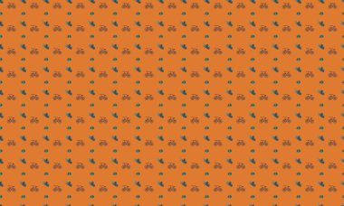 Farklı aksesuarlara sahip renkli arkaplan