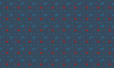 Farklı aksesuarlara sahip renkli arkaplan