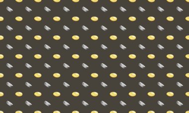 Farklı aksesuarlara sahip renkli arkaplan