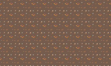 Farklı aksesuarlara sahip renkli arkaplan