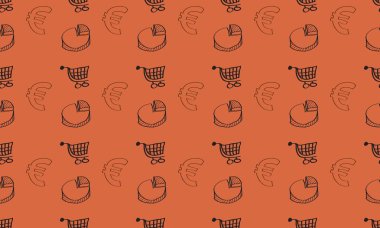 Farklı aksesuarlara sahip renkli arkaplan