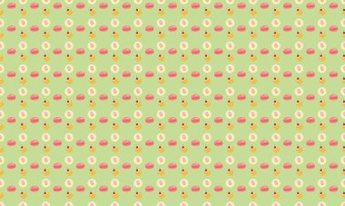 Farklı aksesuarlara sahip renkli arkaplan