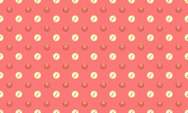 Farklı aksesuarlara sahip renkli arkaplan