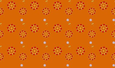 Farklı aksesuarlara sahip renkli arkaplan