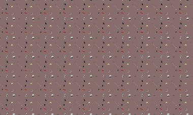 Farklı aksesuarlara sahip renkli arkaplan