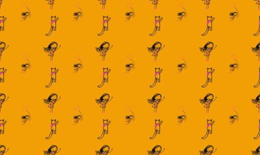 Farklı aksesuarlara sahip renkli arkaplan