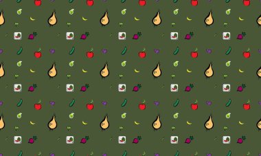 Farklı aksesuarlara sahip renkli arkaplan