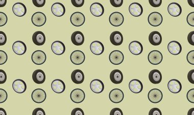 Farklı aksesuarlara sahip renkli arkaplan