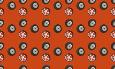 Farklı aksesuarlara sahip renkli arkaplan