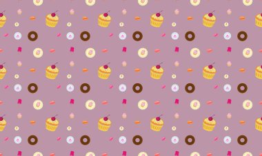 Farklı aksesuarlara sahip renkli arkaplan