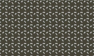 Farklı aksesuarlara sahip renkli arkaplan