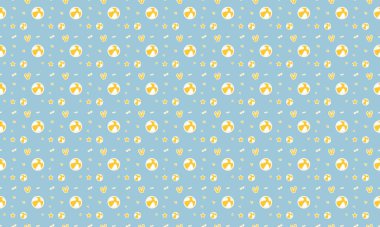 Farklı aksesuarlara sahip renkli arkaplan