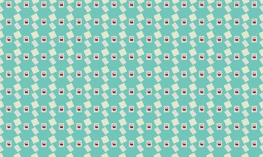 Farklı aksesuarlara sahip renkli arkaplan