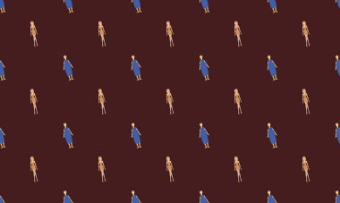 Farklı aksesuarlara sahip renkli arkaplan