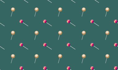 Farklı aksesuarlara sahip renkli arkaplan