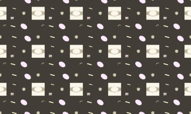 Farklı aksesuarlara sahip renkli arkaplan