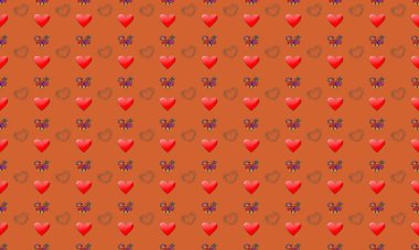 Farklı aksesuarlara sahip renkli arkaplan