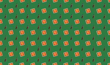 Farklı aksesuarlara sahip renkli arkaplan