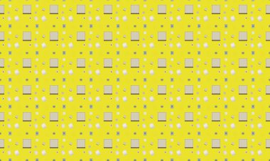 Farklı aksesuarlara sahip renkli arkaplan