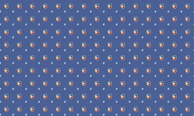 Farklı aksesuarlara sahip renkli arkaplan