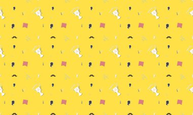 Farklı aksesuarlara sahip renkli arkaplan