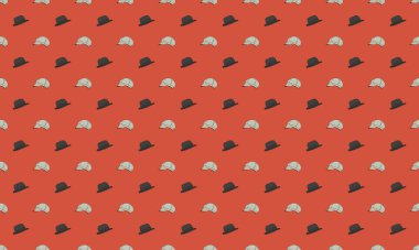 Farklı aksesuarlara sahip renkli arkaplan