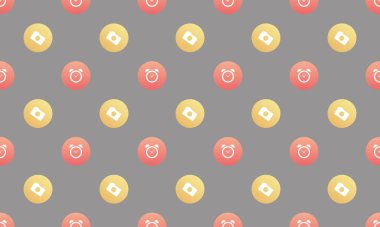 Farklı aksesuarlara sahip renkli arkaplan