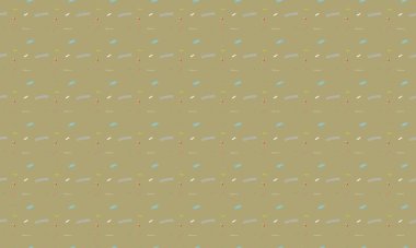 Farklı aksesuarlara sahip renkli arkaplan