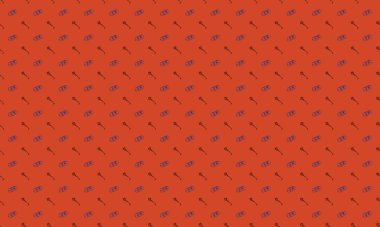 Farklı aksesuarlara sahip renkli arkaplan