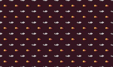 Farklı aksesuarlara sahip renkli arkaplan