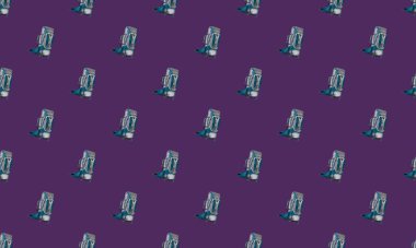 Farklı aksesuarlara sahip renkli arkaplan